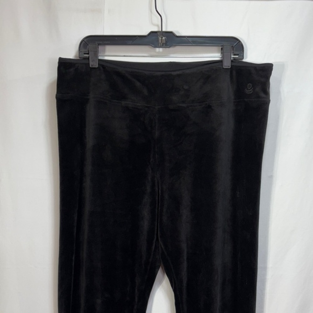 🦺 Cuddl Duds Plush Black Leggings velour stretch velvet: